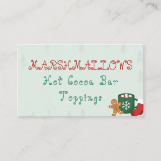 Retro-Weihnachts-Pyjama-Party-Heißer-Kakao-Zeltkar Platzkarte