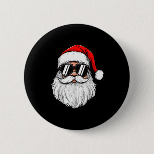 Retro-Weihnachts-Shirts Männer Jungen Santa-Gesich Button