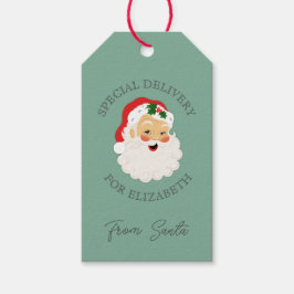 Retro Weihnachts Sonderlieferung vom Weihnachtsman Geschenkanhänger