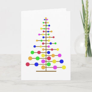 Retro Weihnachtsbaum-Karte Feiertagskarte
