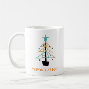 Retro-Weihnachtsbaum Mid Century Modern Holiday Co Kaffeetasse