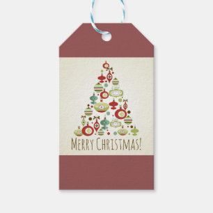 Retro-Weihnachtsbaum-Ornament Geschenkanhänger