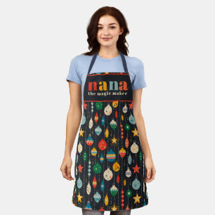 Retro-Weihnachtsbaum-Schmuck Nana-Weihnachtsküche Schürze