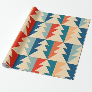 Retro Weihnachtsbaum Wrapping Paper Geschenkpapier