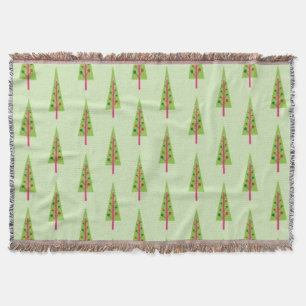 Retro Weihnachtsbaum-Wurfs-Decke Decke