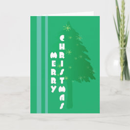 Retro Weihnachtsbaumdesign Feiertagskarte
