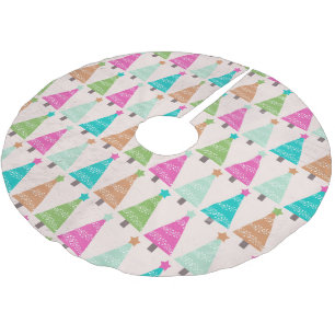 Retro-Weihnachtsbäume Feiertags-Baumskirt Polyester Weihnachtsbaumdecke
