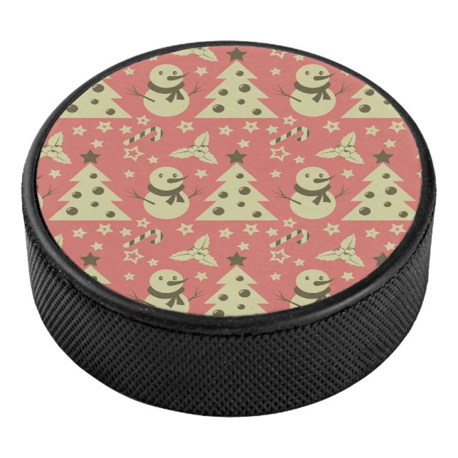 Retro Weihnachtsbäume Heilige Beerenstrasse Eishockey Puck (3/4)
