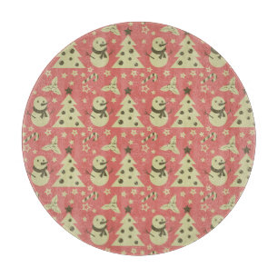 Retro Weihnachtsbäume Heilige Beerenstrasse Schneidebrett