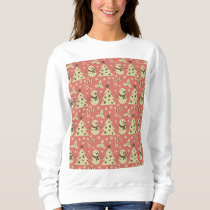 Retro Weihnachtsbäume Heilige Beerenstrasse Sweatshirt