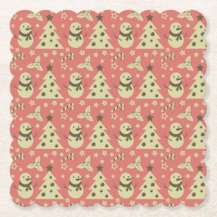 Retro Weihnachtsbäume Heilige Beerenstrasse Untersetzer