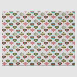 Retro Weihnachtsbaumschmuck auf der White Decoupag Seidenpapier