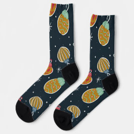 Retro-Weihnachtsbaumschmuck-Muster-Socken Socken
