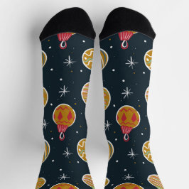 Retro-Weihnachtsbaumschmuck-Muster-Socken Socken