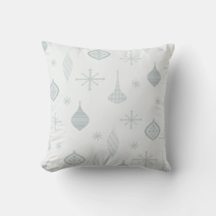 Retro-Weihnachtsbaumschmuck Silber Kissen