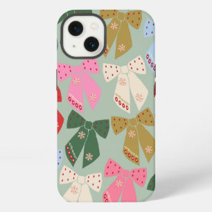Retro-Weihnachtsbögen Coquette iPhone 13 Hülle