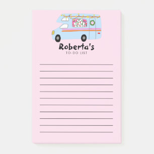 Retro Weihnachtscamper RV Einkaufsliste TO-DO List Post-it Klebezettel