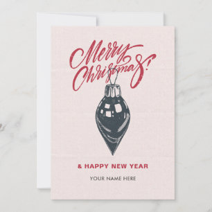 Retro-Weihnachtsdekor Feiertagskarte