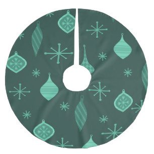 Retro-Weihnachtsdekoration Grün Polyester Weihnachtsbaumdecke