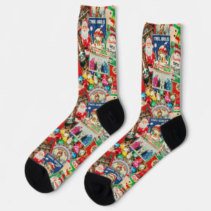 Retro-Weihnachtsdekoration II Socken