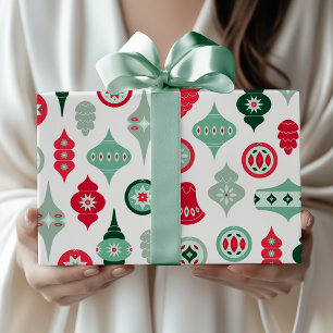 Retro-Weihnachtsdekoration im Mid-Century Modern S Geschenkpapier