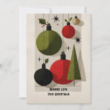 Retro-Weihnachtsdekoration im Stil der Mitte des 2
