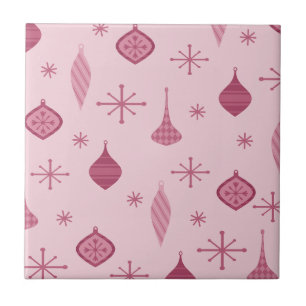 Retro-Weihnachtsdekoration Rot Fliese