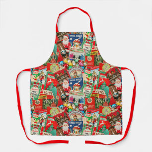 Retro-Weihnachtsdekorationen im Vintage-Stil II Schürze