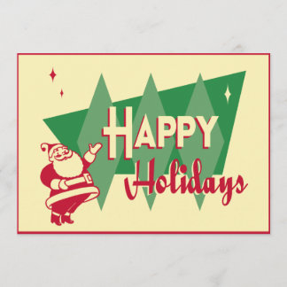 Retro-Weihnachtsfeier-Einladung mit Santa Claus Einladung