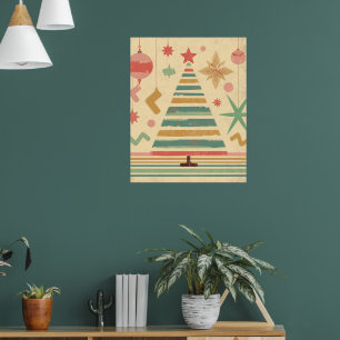 Retro-Weihnachtsfeiertagsdesign Poster