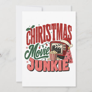 Retro-Weihnachtsfilm-Junkie Einladung