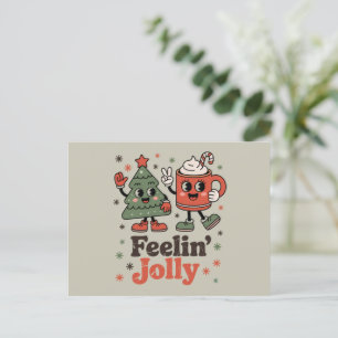 Retro-Weihnachtsgefühl Fröhliche Vintage-Feiertage Feiertagspostkarte