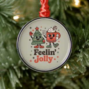 Retro-Weihnachtsgefühl Fröhliche Vintage-Feiertage Ornament Aus Metall