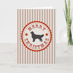 Retro Weihnachtsgolden retriever Feiertagskarte