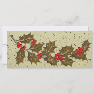 Retro-Weihnachtskarte der 50er Jahre Feiertagskarte