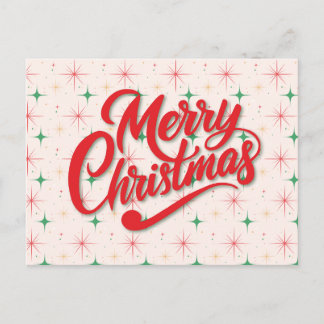 Retro-Weihnachtskarte Feiertagspostkarte
