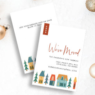 Retro-Weihnachtskarte für Zuhause Feiertagskarte