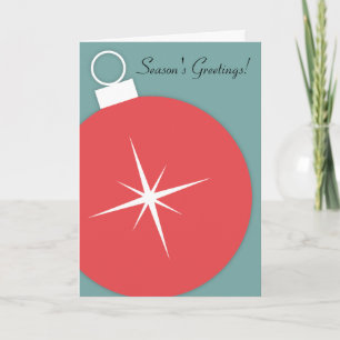 Retro-Weihnachtskarte - Sternenexplosion-Ornament Feiertagskarte