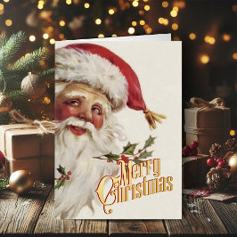 Retro Weihnachtskarte Vintag Frohe Weihnachten