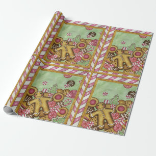 Retro Weihnachtskekse Packpapier