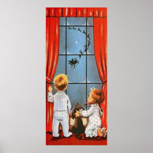 Retro Weihnachtskinder Weihnachten Weihnachtskinde Poster