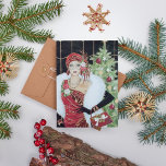 Retro Weihnachtskunst Deko Lady Feiertagskarte<br><div class="desc">Entwurf von www.etsy.com/Shop/VanityFlairDesigns</div>