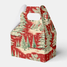 Retro-Weihnachtslandschaft im Vintage-Stil