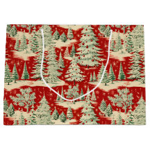 Retro-Weihnachtslandschaft im Vintage-Stil