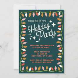 Retro WeihnachtsLICHT Feiertag Einladung