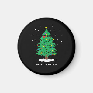 Retro-Weihnachtsmann Frohe Weihnachtsbaumlichter Magnet