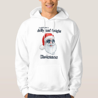 Retro Weihnachtsmann Fröhlich und Hell Weihnachten Hoodie