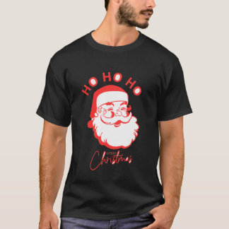 Retro-Weihnachtsmann-Ho-Ho-Ho-Frohe-Weihnachten-T- T-Shirt