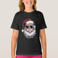 Retro-Weihnachtsmann mit Brille bläst Bubble Weihn