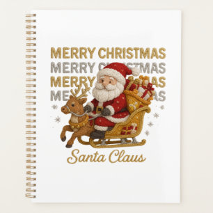 Retro Weihnachtsmann Weihnachten Vintage Feiertag Planer